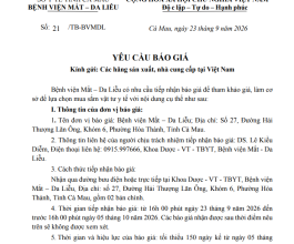 YÊU CẦU BÁO GIÁ -23/9/2026